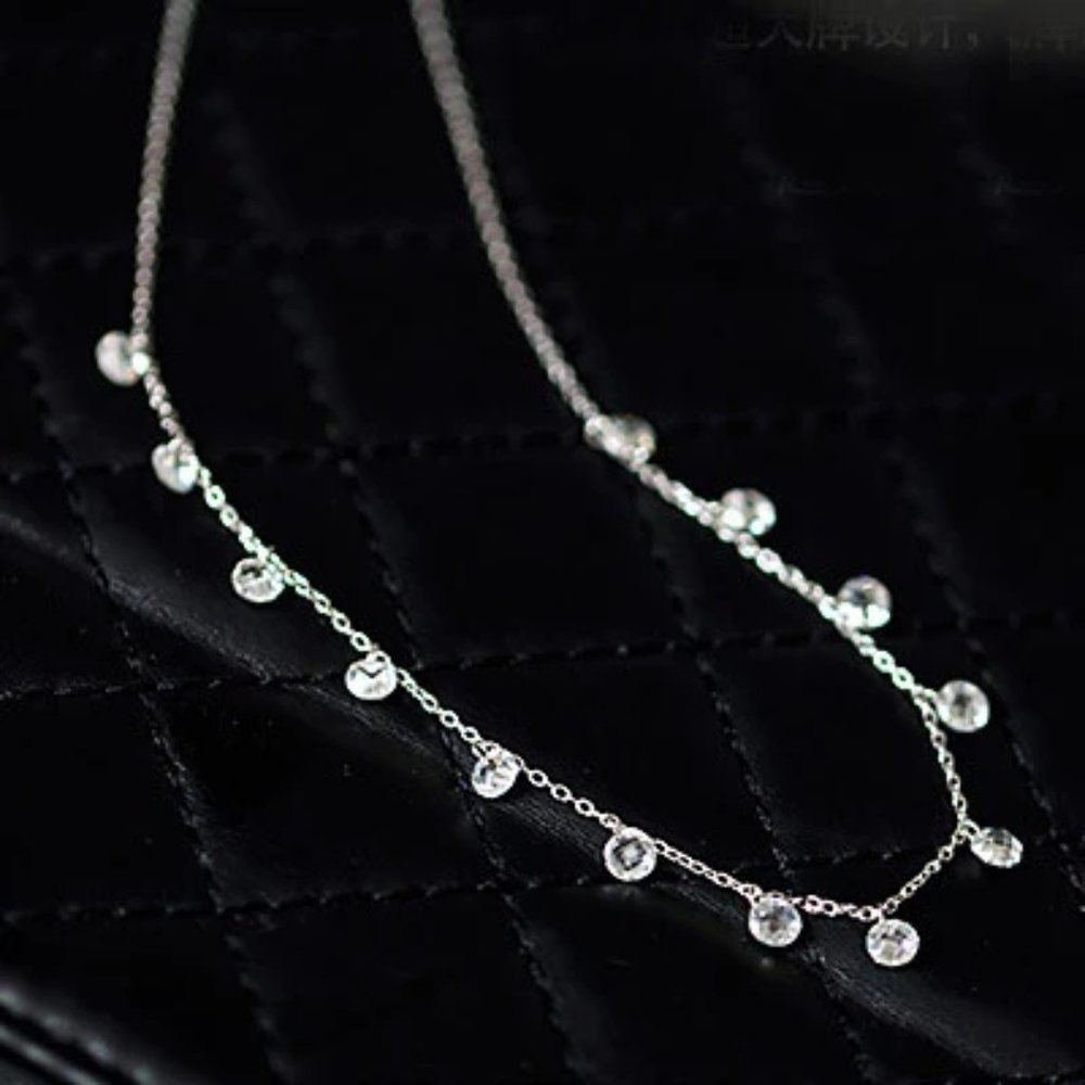 6ct. t.w. Lab Diamonds Drop Sterling Silver Necklace - Picture 2 of 11